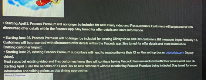 Peacock will no longer include its free Premium offering as part of Xfinity bundle on June 26 | SBM Global News